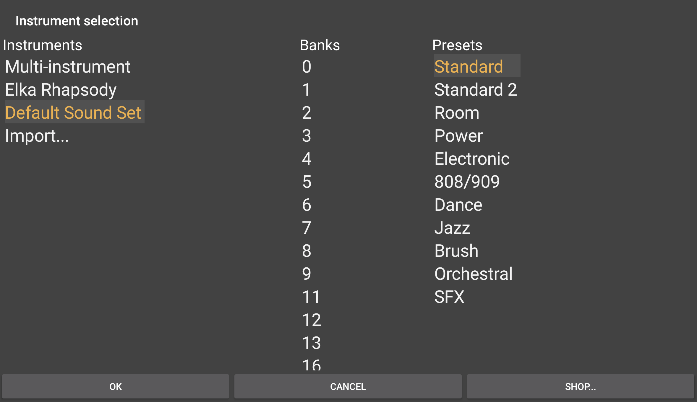 Soundfont and SFZ Instruments
